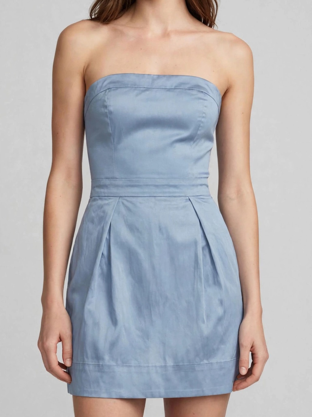 French Connection Strapless Light Blue Dress